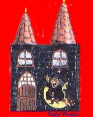 VELA CASTELO DA BRUXA 15 cm x 6 cm x 25 cm