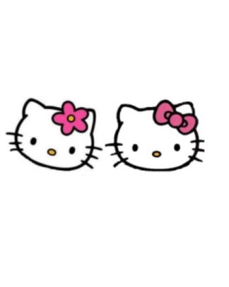 Cara Kitty Flor e Kitty Laço Mini