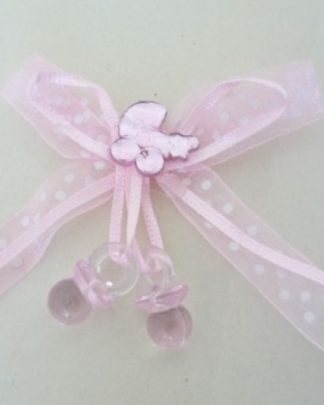 Laço Rosa com Chupetas