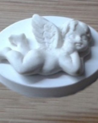 Oval com anjo molde silicone