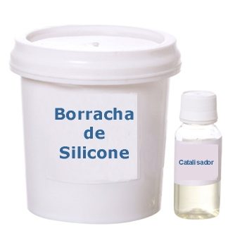 Borracha de Silicone (20) 1kg + catalisador para moldes