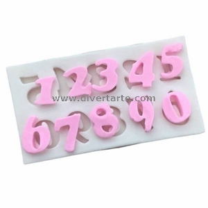 Molde Silicone numeros 0 A 9