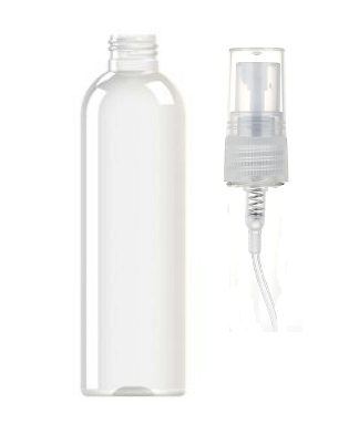 Frasco PET 250 ml transparente com tampa vaporizadora