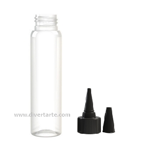 Frasco pet transparente 75 ml tampa de Bico