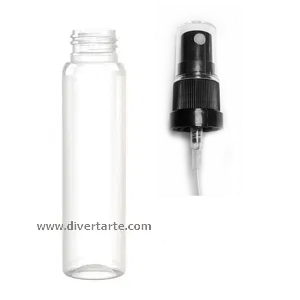 Frasco PET transparente 75 ml tampa tampa preta vaporizadora - Spray