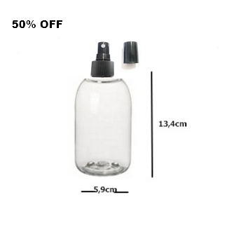 FRASCO PET TRANSPARENTE VAPORIZADOR 250 ml