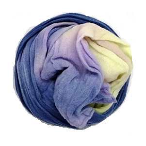 Meia de Seda Mesclada 3 Cores azul amarelo e branco m28
