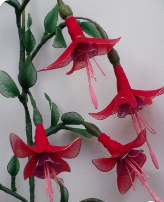 Meia de Seda Mesclada Vermelho e Branco m04 - Image 2