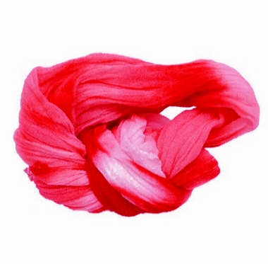 Meia de Seda Mesclada Vermelho e Branco m04