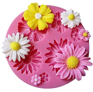 Molde Silicone Margaridas pequenas