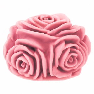 Molde Silicone Rosa com Rosinhas