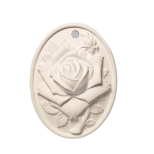 Placa com Rosa Aberta gesso perfumado