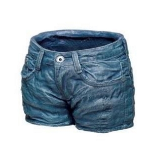 Floreira em Poliresina Jeans Calções