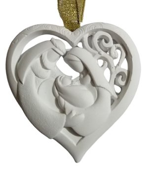 Sagrada Familia em Coração gesso perfumado