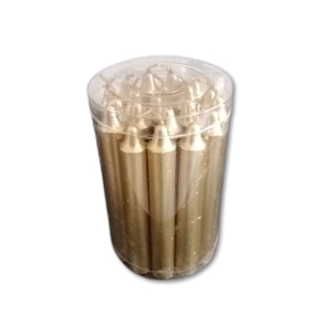 Velas Douradas 10x1cm Caixa de 20 unidades
