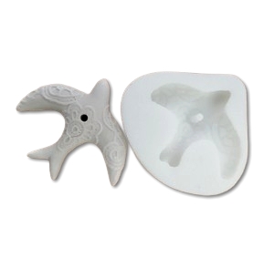 Andorinha com arabescos molde silicone